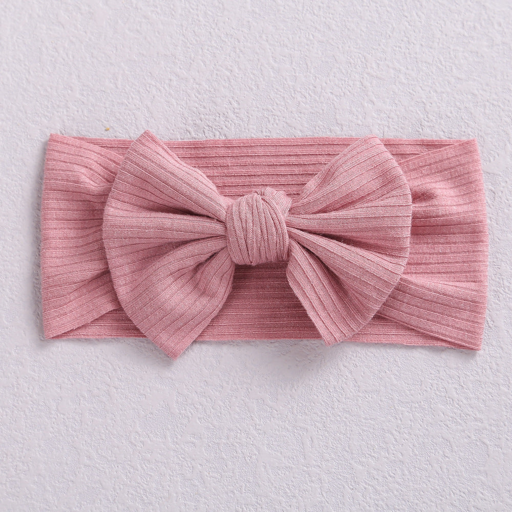 Children's Elastic Nylon Wide Bow Baby Hair Band