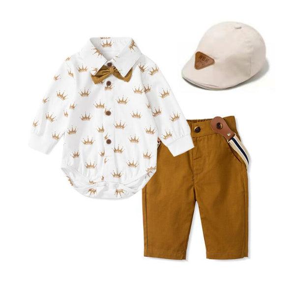 Baby Boy Infant Long-sleeved Trousers Rompers Suit