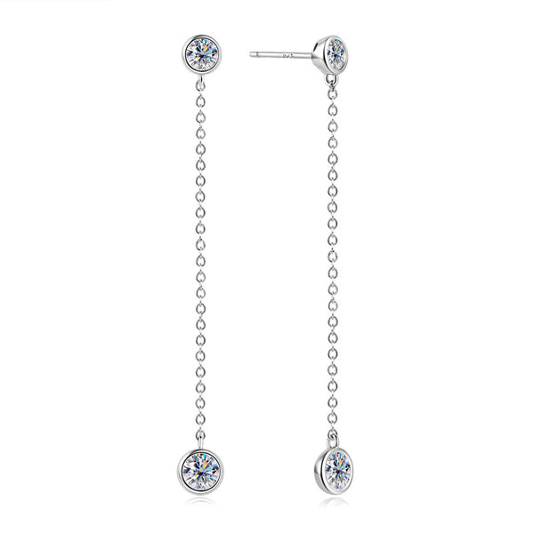 Tassel Long 1.6 Carat Moissanite Earrings