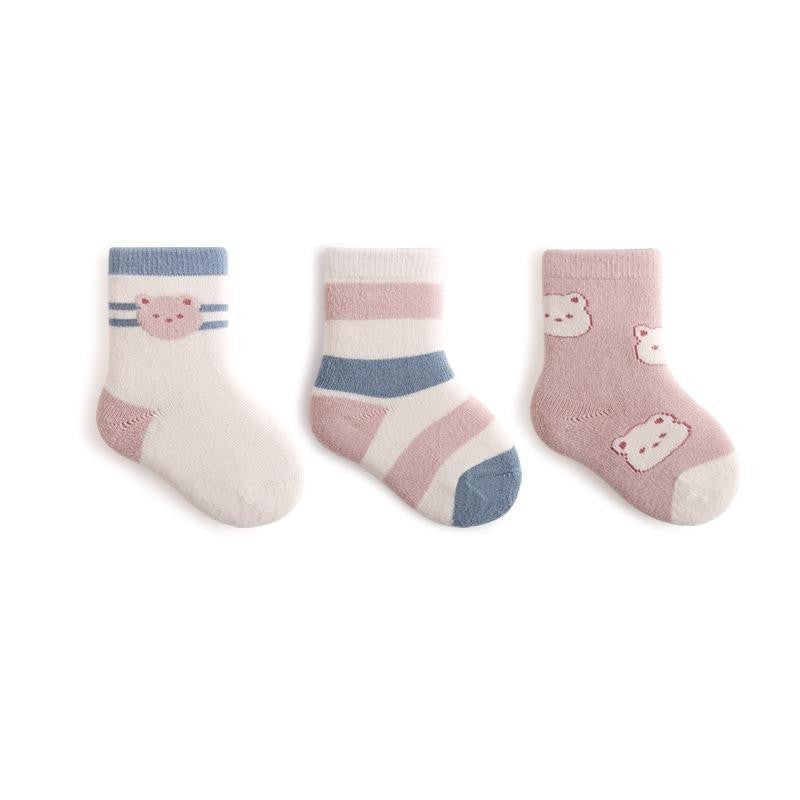 Terry Thickened Baby Socks Cartoon Mid-calf Baby's Socks Children's Cotton Socks