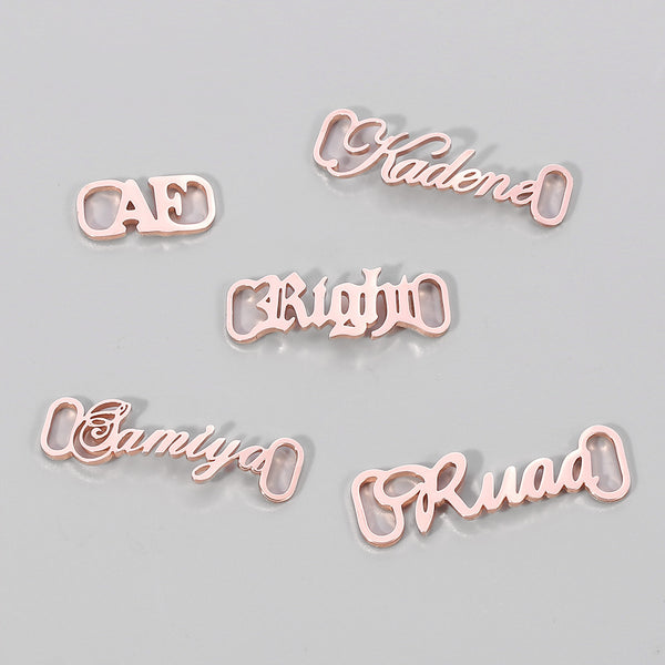 Personalized Name Shoe Nameplate in Gold, Silver & Rose Gold | Custom Name Shoe Buckle | Shoe Lace Charm | Shoe Name Plate | Shoe Name Tag