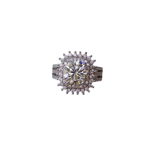 2 Karat D Color Moissanite Ring