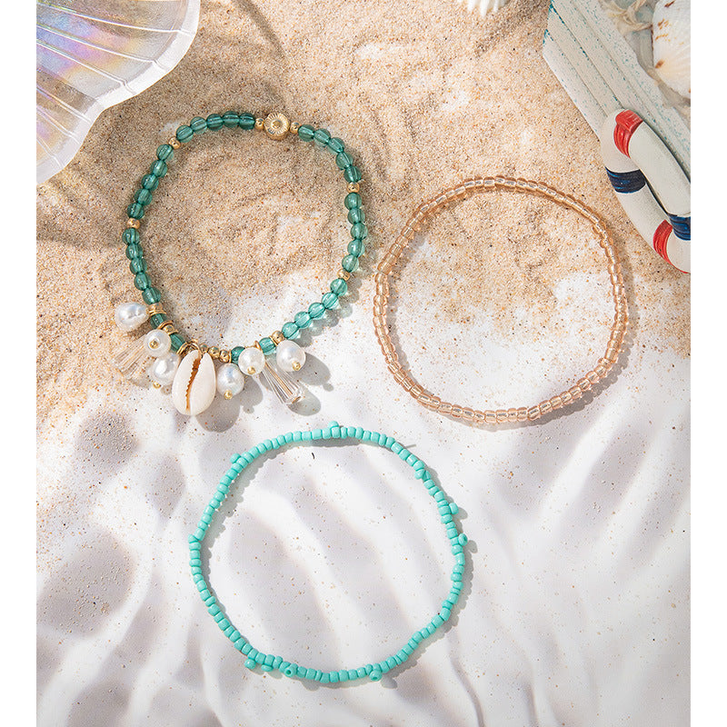 Personalized Layered Glass Bracelet With Bohemian Style