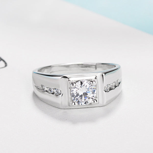 Men's Diamond Ring Moissanite Ring Fashion