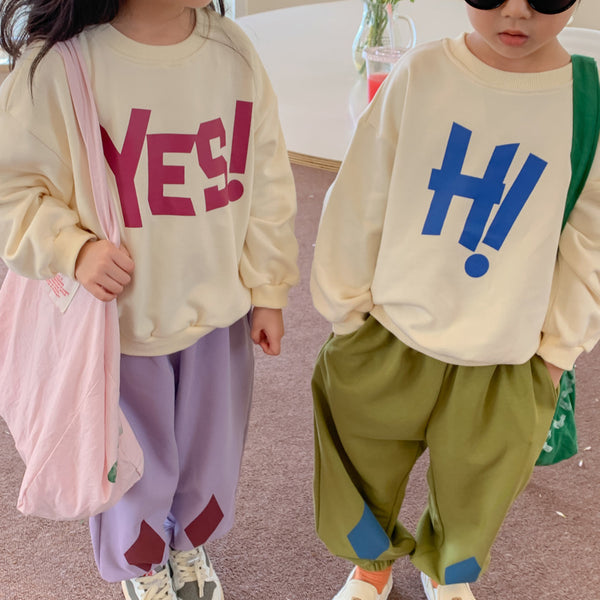 Round Neck Letter Baby Long Sleeve Western Pullover Brothers And Sisters Clothing