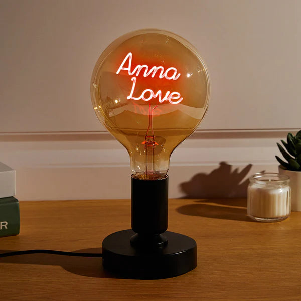 Custom Text Lamp, Edison Led Filament Modeling Lamp Soft Light Bulbs