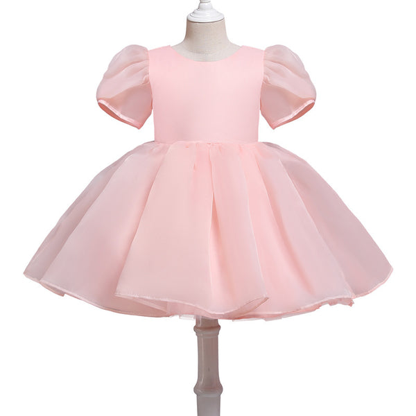 Girls Fashion Casual Puff Sleeve Princess Dress