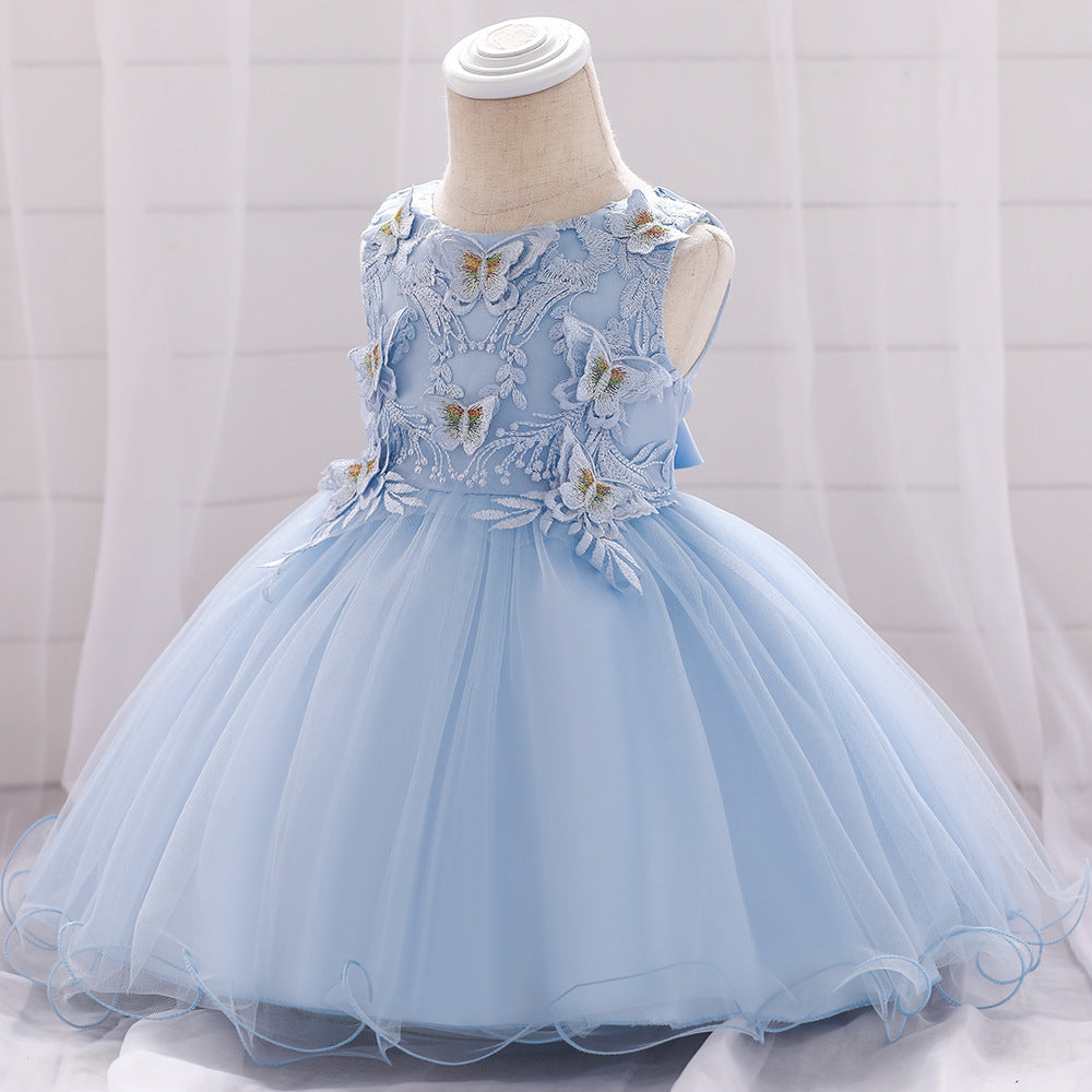 Child Baby Cute Butterfly Princess Puff Mesh Dress