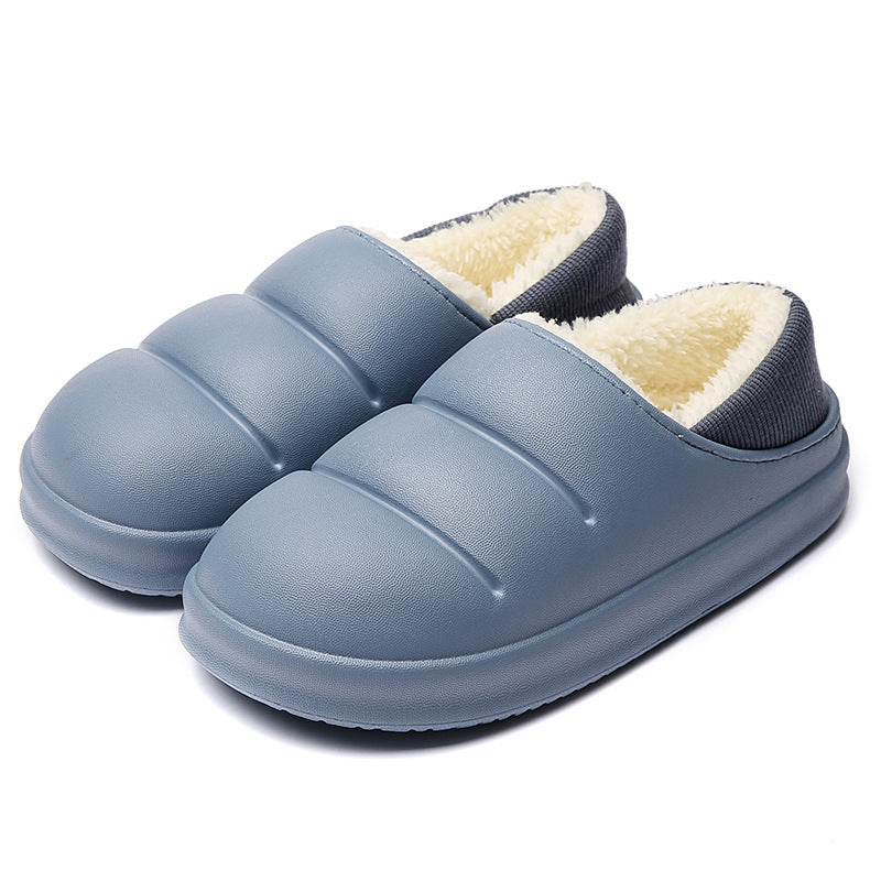 Couple Cotton Slippers Women Winter Warm House Shoes Waterproof Garden Slipper