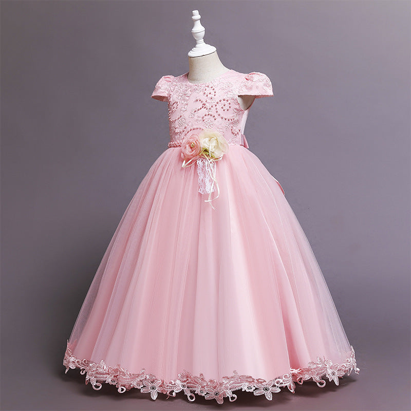 Girls Wedding Dress Princess Dress Flower Girl Fluffy Host