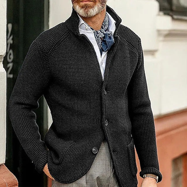 Fashionable Knitted Sweater Men's Coat