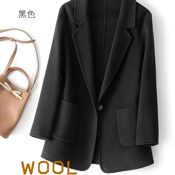 Double-sided Wool Overcoat Women's Short