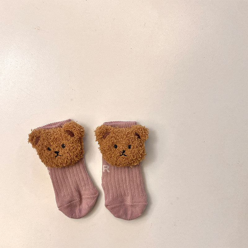 New Autumn And Winter Children's Socks Bear Tube Socks Doll For Babies Baby Socks