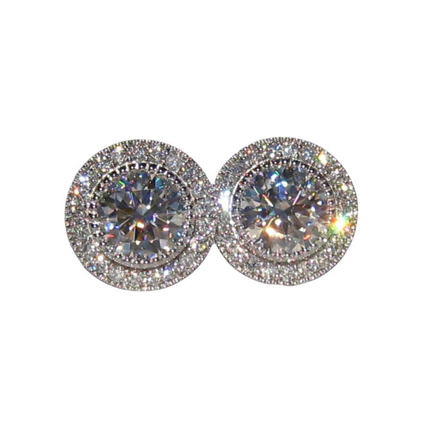 Zircon Ear Studs Full Diamond