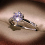 Imitation Moissanite Ring High-end Ladies Wedding Ring Classic Bull Head Style