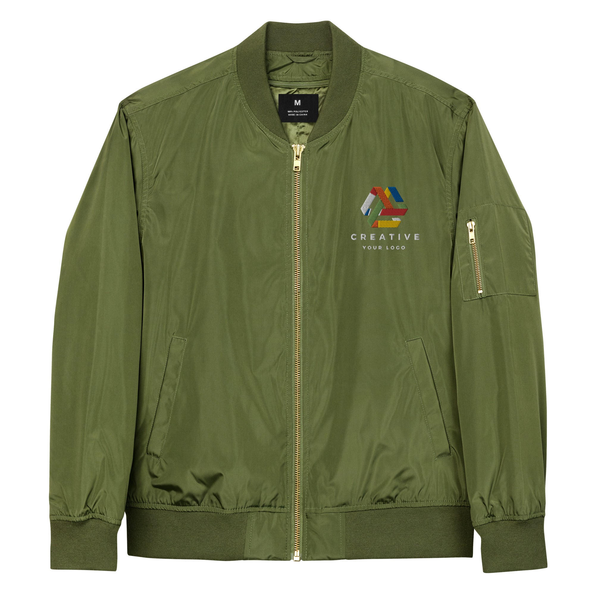 Custom Embroidery Elegance: Personalized Bomber Jacket