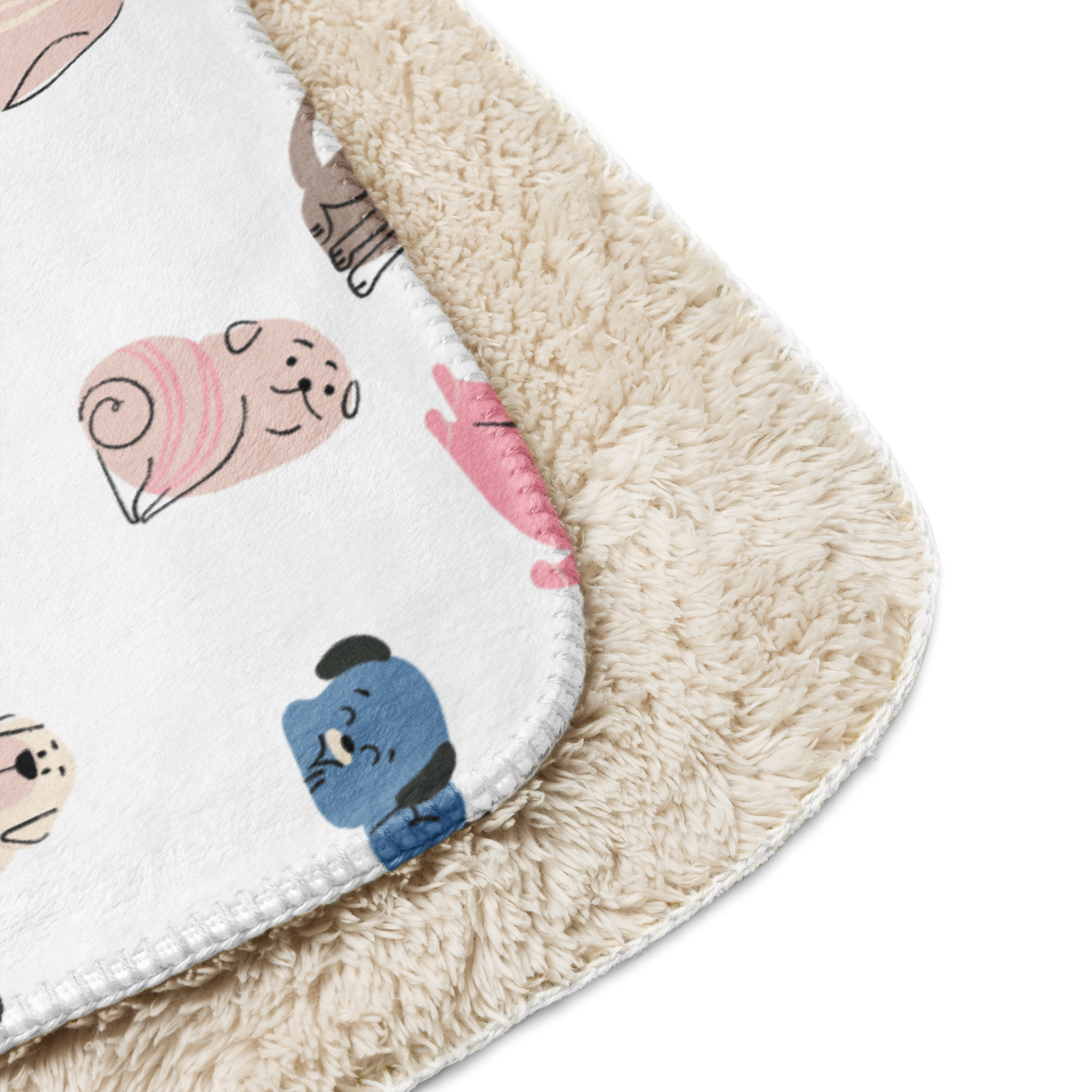 Dog Lovers Sherpa blanket, Customize Blanket